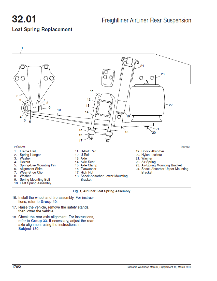 Freightliner Cascadia CA125 Service Workshop Manual - Image 3