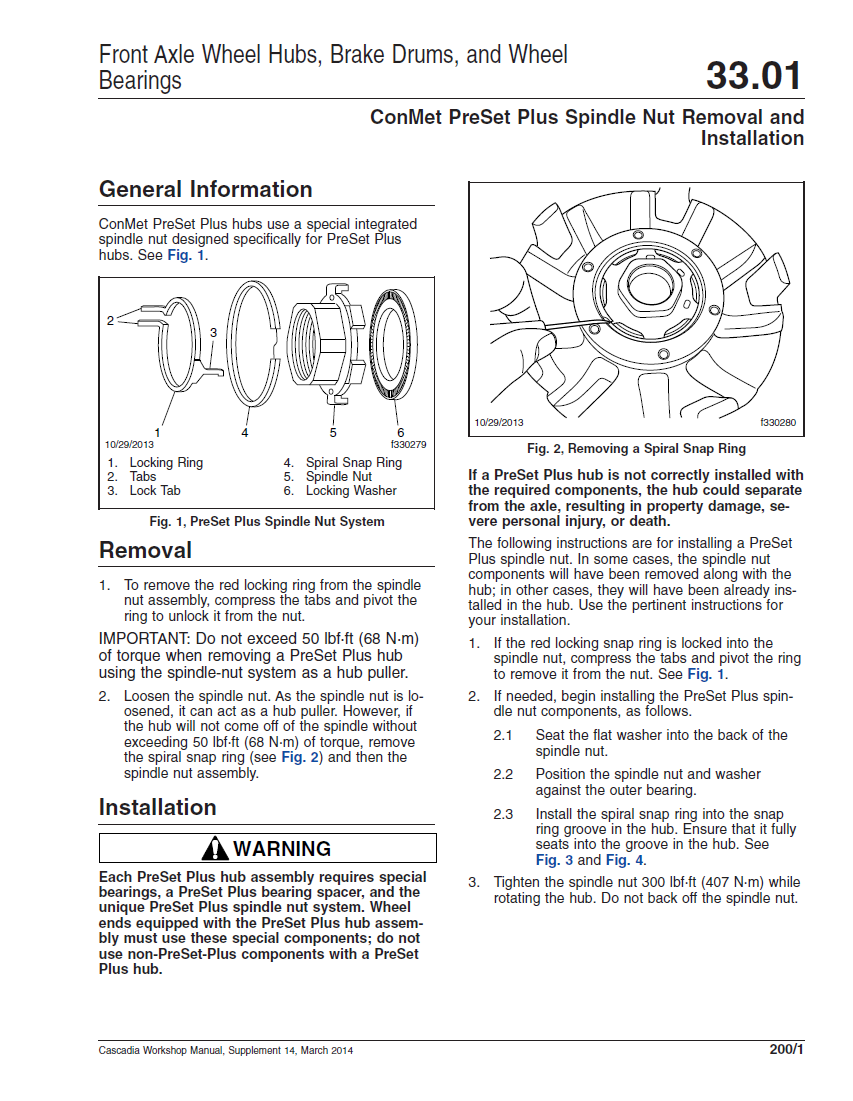Freightliner Cascadia CA125 workshop manual PDF sample page