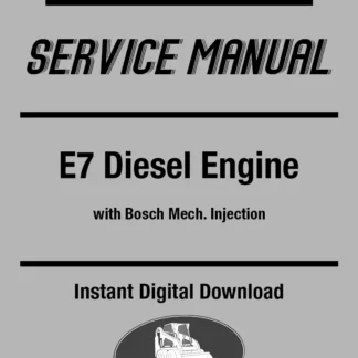Mack E7 diesel engine repair shop manual