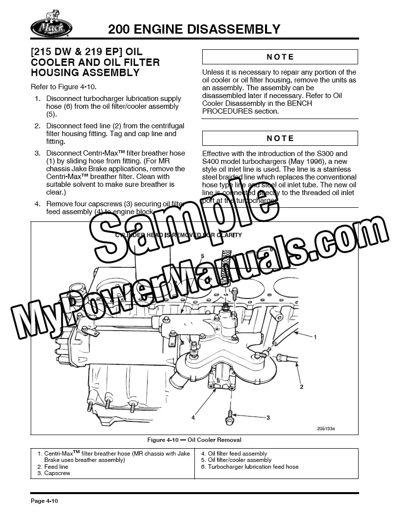 Mack E7 Diesel Engine Shop Repair Manual - Image 4