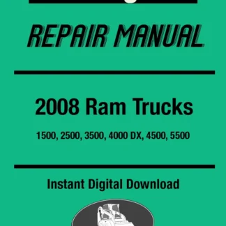 2008 Dodge Ram with Cummins engine factory service manual