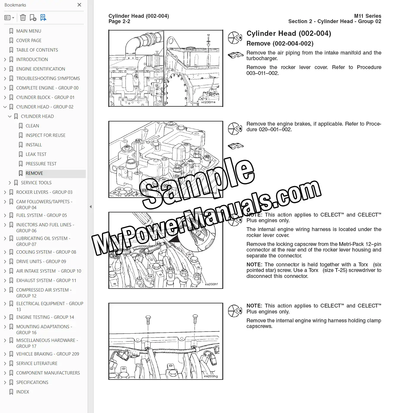 Cummins M11 STC, CELECT Engine Troubleshooting & Repair Manual - Image 4