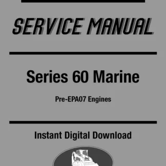 Detroit Series 60 Marine Engine Service Manual PDF