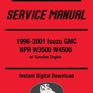 96-01 Isuzu medium duty truck service repair manual (for models with gasoline engine)
